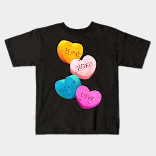 Adorable Candy Sweet Hearts Love Valentines Day XOXO Premium Kids T-Shirt